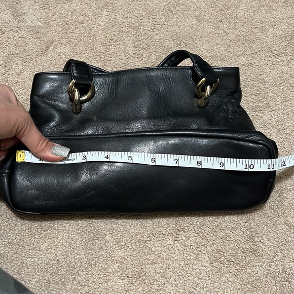 Tiganello Black leather crossbody shoulder bag - Picture 8 of 10